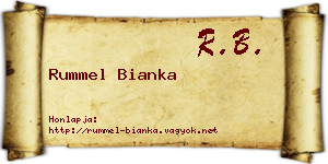 Rummel Bianka névjegykártya
